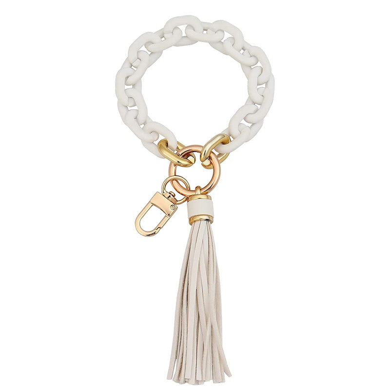 Wholesale Tassel Acrylic Bracelet Keychain