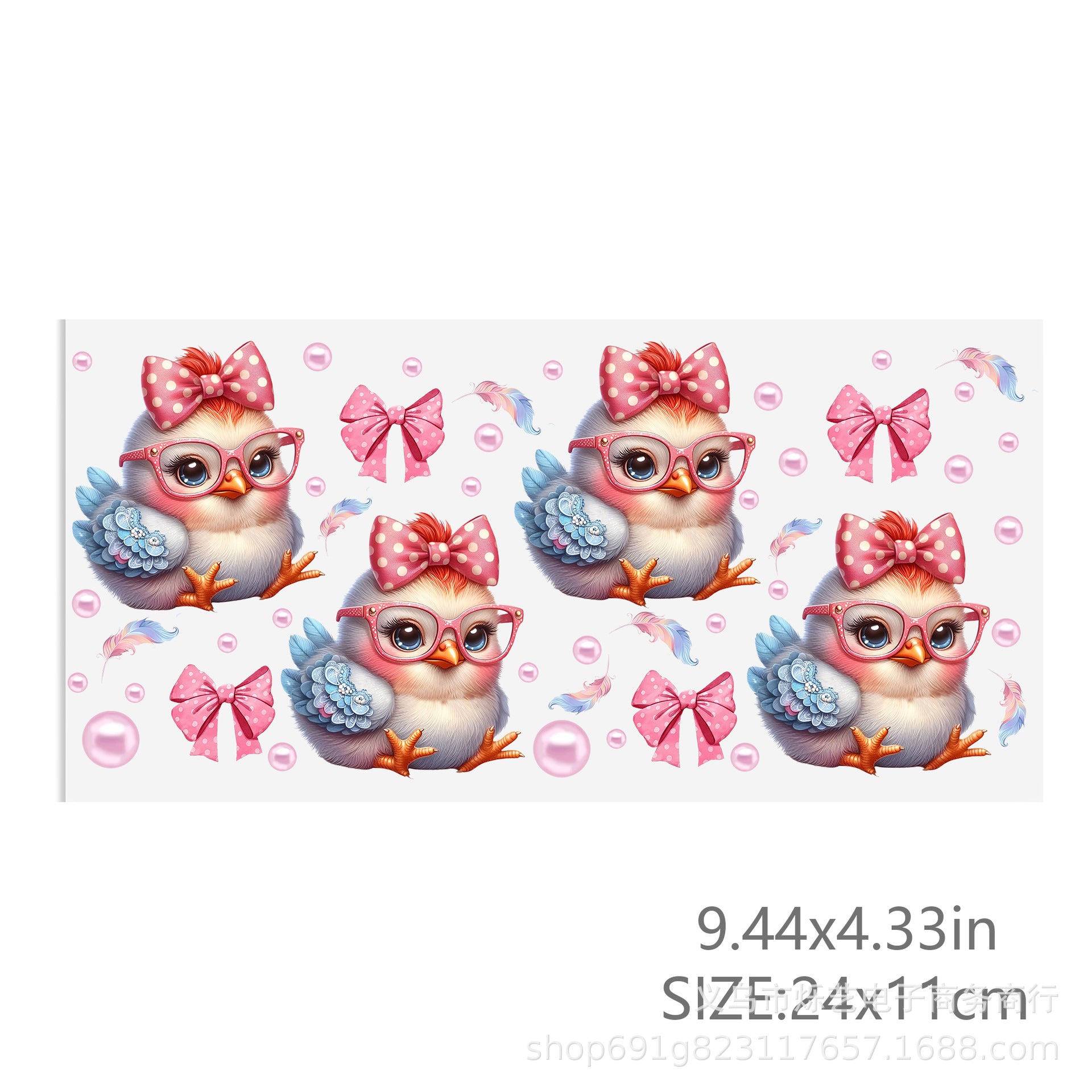 Wholesale Dog Love Valentine' s Day 16oz Cup UV DTF Wraps