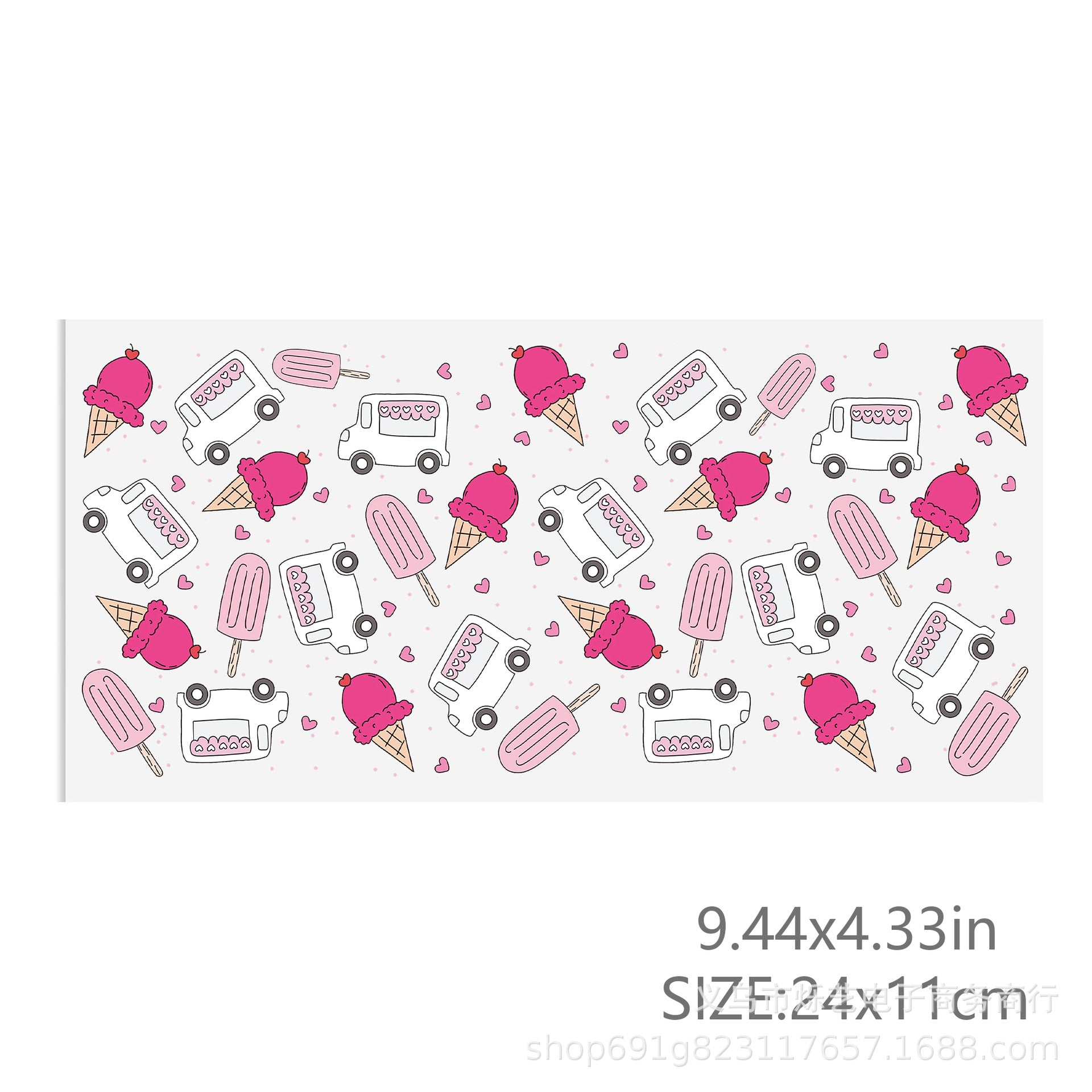Wholesale Dog Love Valentine' s Day 16oz Cup UV DTF Wraps