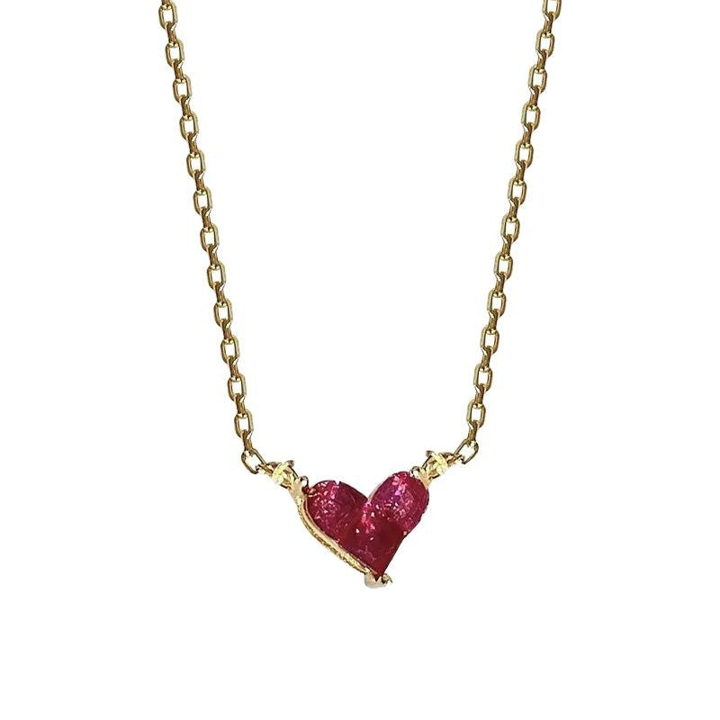 Wholesale Valentine' s Day red collarbone chain