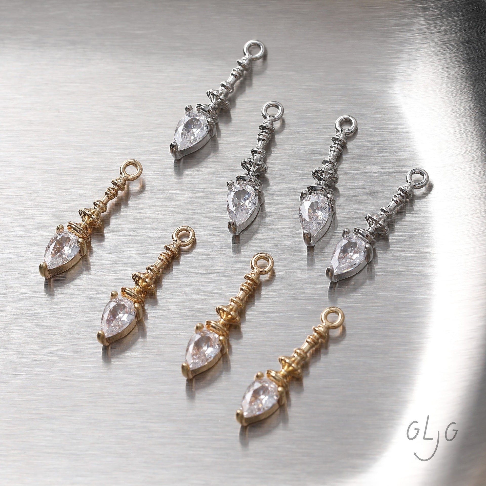 Wholesale Gold Plated Crystal Chandelier Pendant,  DIY Jewelry Making Supplies,  Boutique Resale