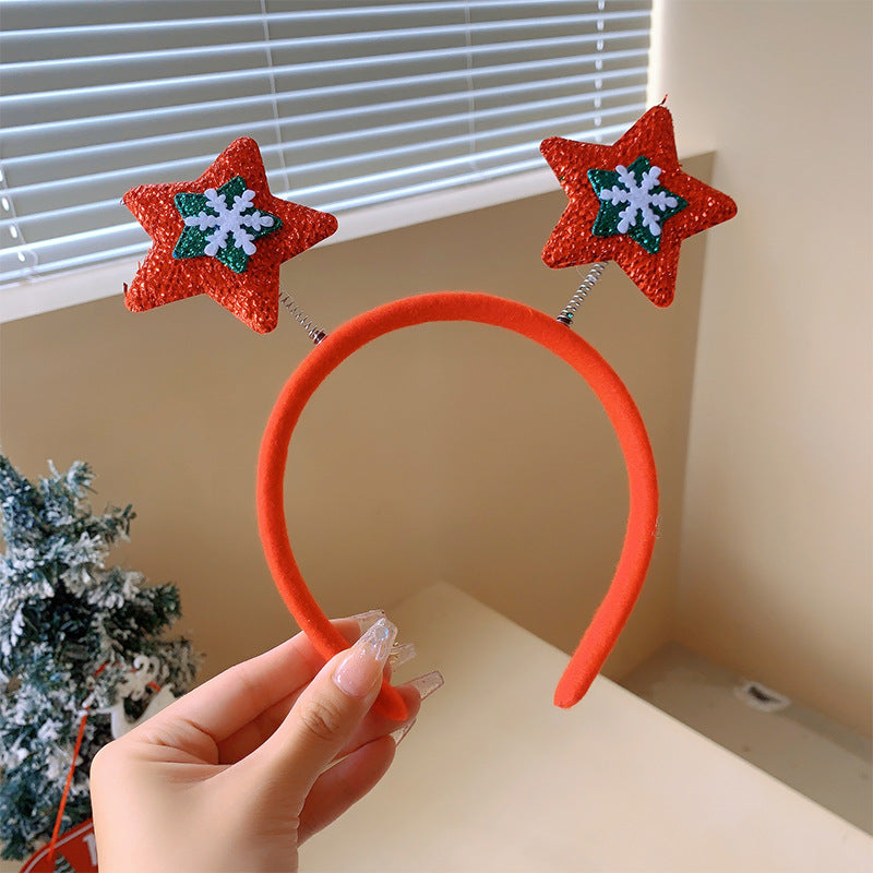 Wholesale 3D Cartoon Christmas Fabric Headbands