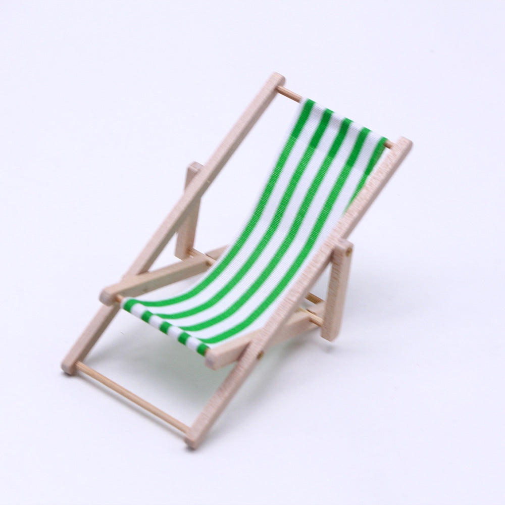 Wholesale Dollhouse wooden beach chair model