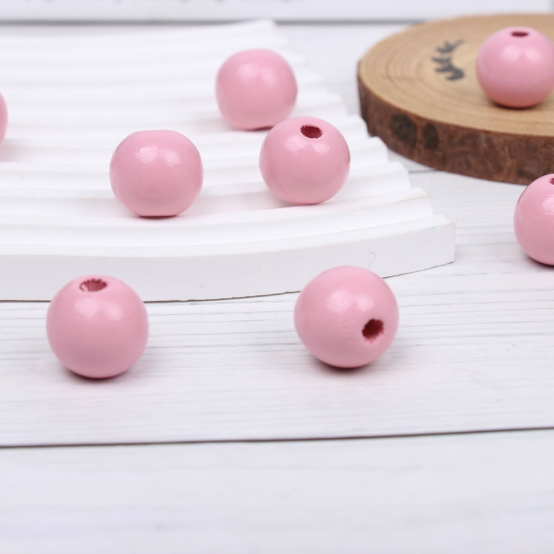 Wholesale 20pcs 16mm Leopard Pattern Wooden Bead Set