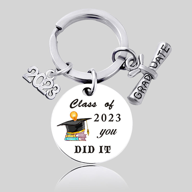 Llavero de metal de regalo de graduación al por mayor