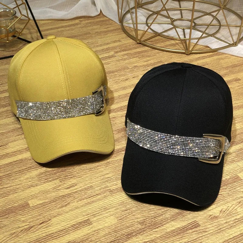 Wholesale Rhinestone Belt Buckle Visor Fashion Hat