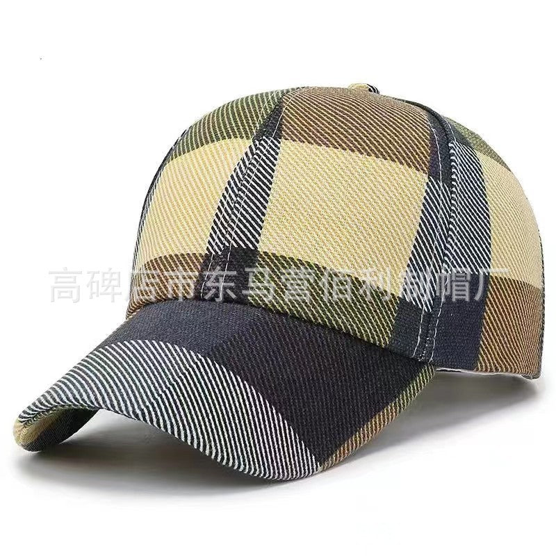 Wholesale Plaid Outdoor Sun Protection Casual Baseball Cap Spring