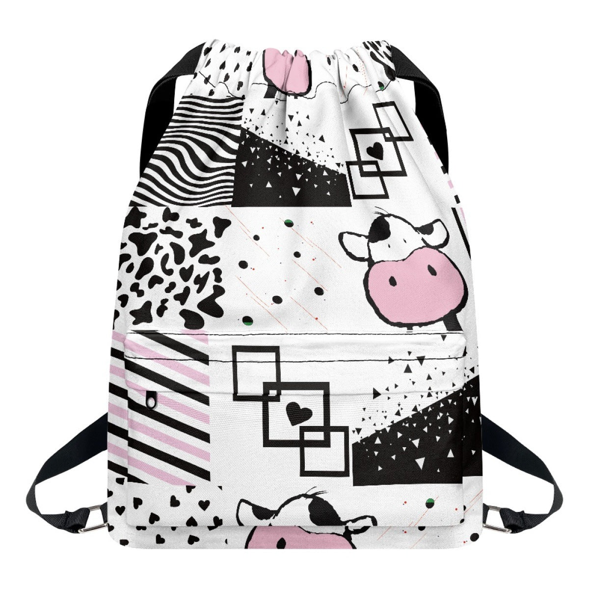 Wholesale Cow Highland Cattle Bunched Canvas Bags