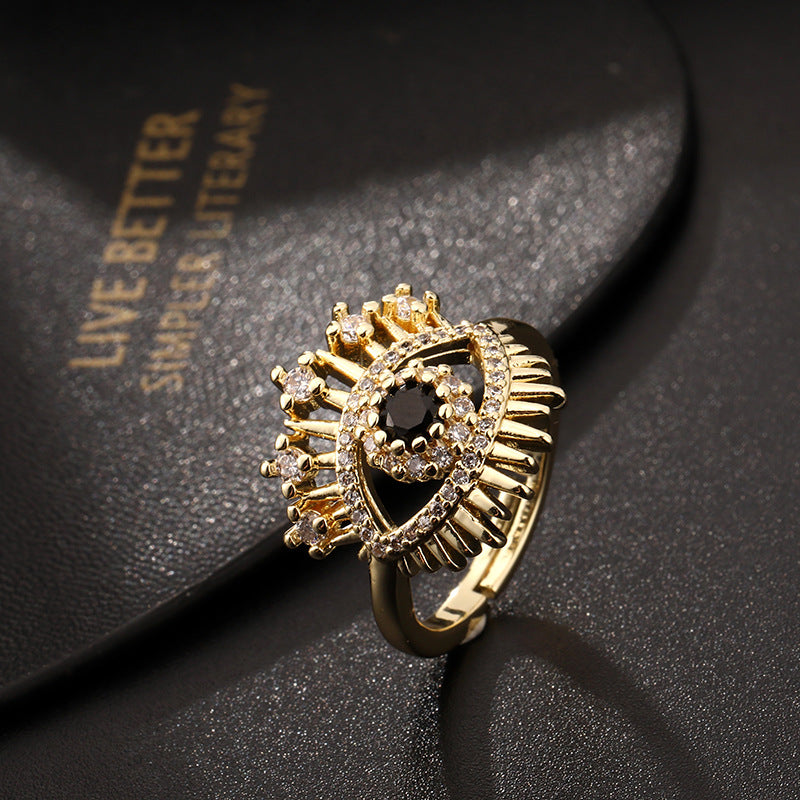 Anillo abierto de cobre ojo abierto al por mayor