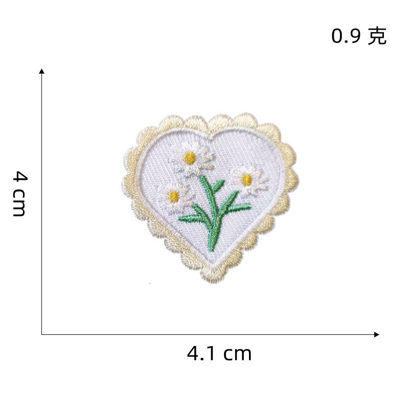 Wholesale DIY Embroidery Cloth Love Patch Fashion Flower Hat Clothes Patch FS