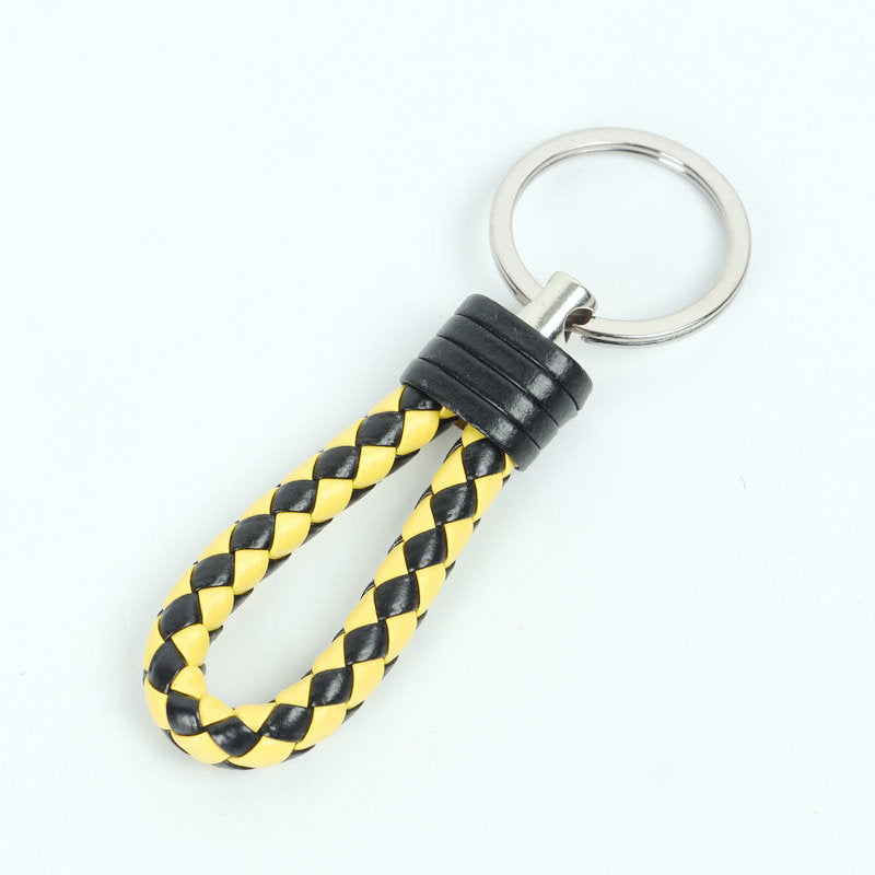 Wholesale Braided Color Leather Rope Keychain