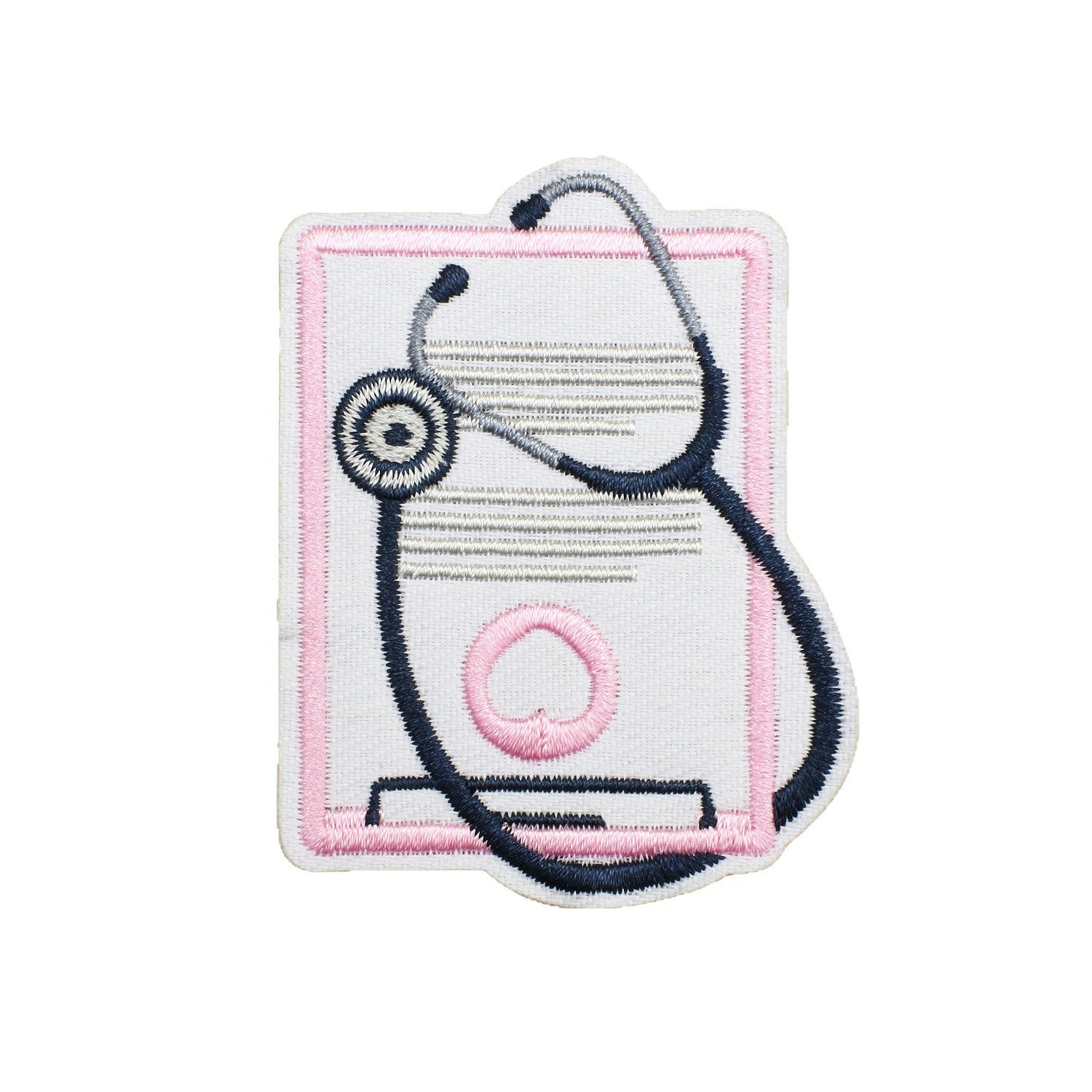 Wholesale Modern Red Blue Medical Rescue Team Embroidered Patches Cartoon Stethoscope Polyester Clothing Decoration Gift