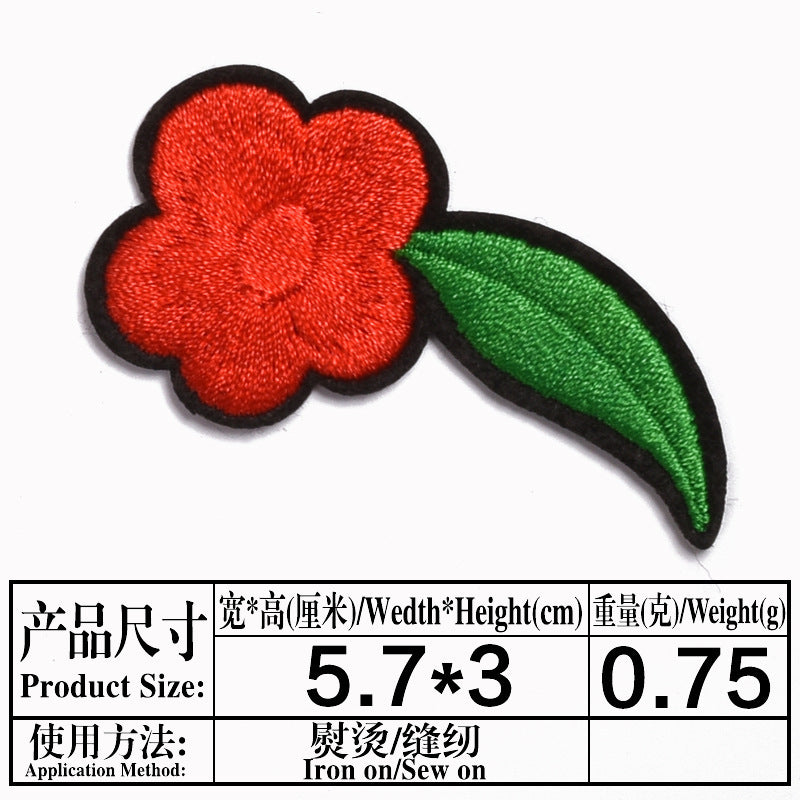 Wholesale Twill Flower Embroidery Patches DIY Sewing Craft Supply For Clothing Decoration