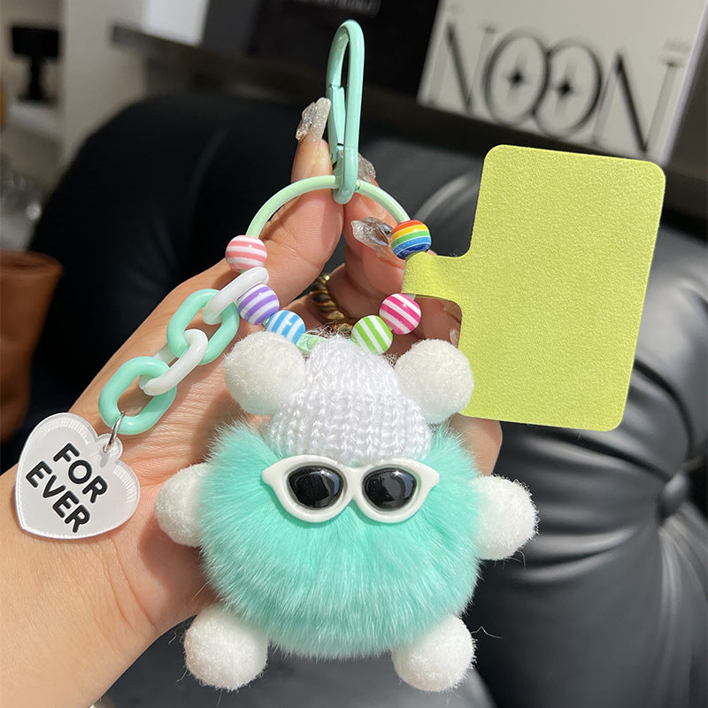 Wholesale Wholesale cute Rex rabbit fur briquettes bag pendants