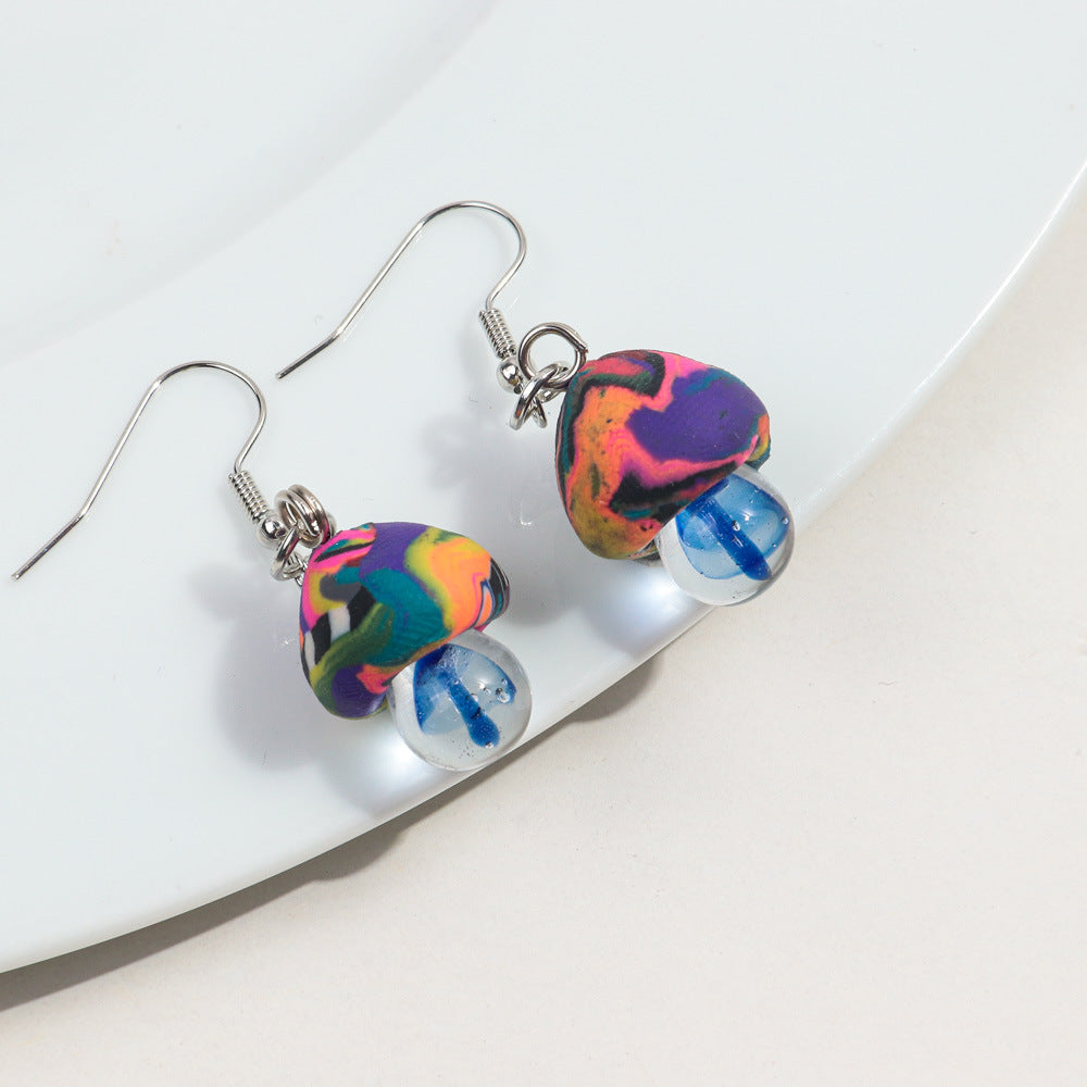 Wholesale Cute polymer clay Mushroom Earrings from the Countryside