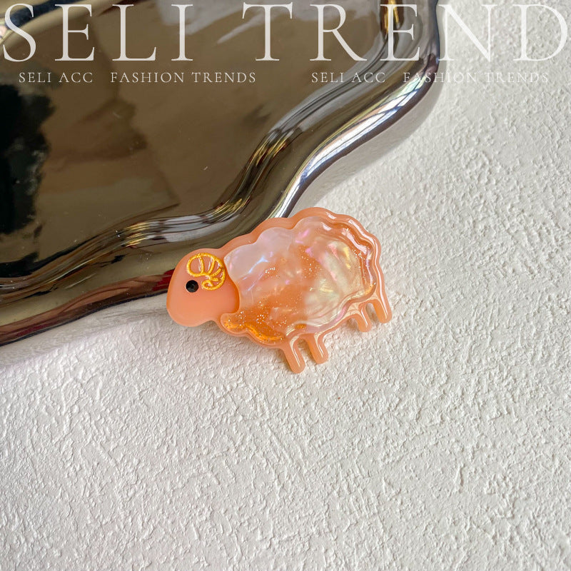 Wholesale Lamb Girl Cute Acetate Grip Clip