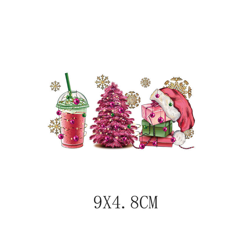 Wholesale Pink cartoon  heat transfer pattern  UV DTF Ready to Press Transfers Wraps