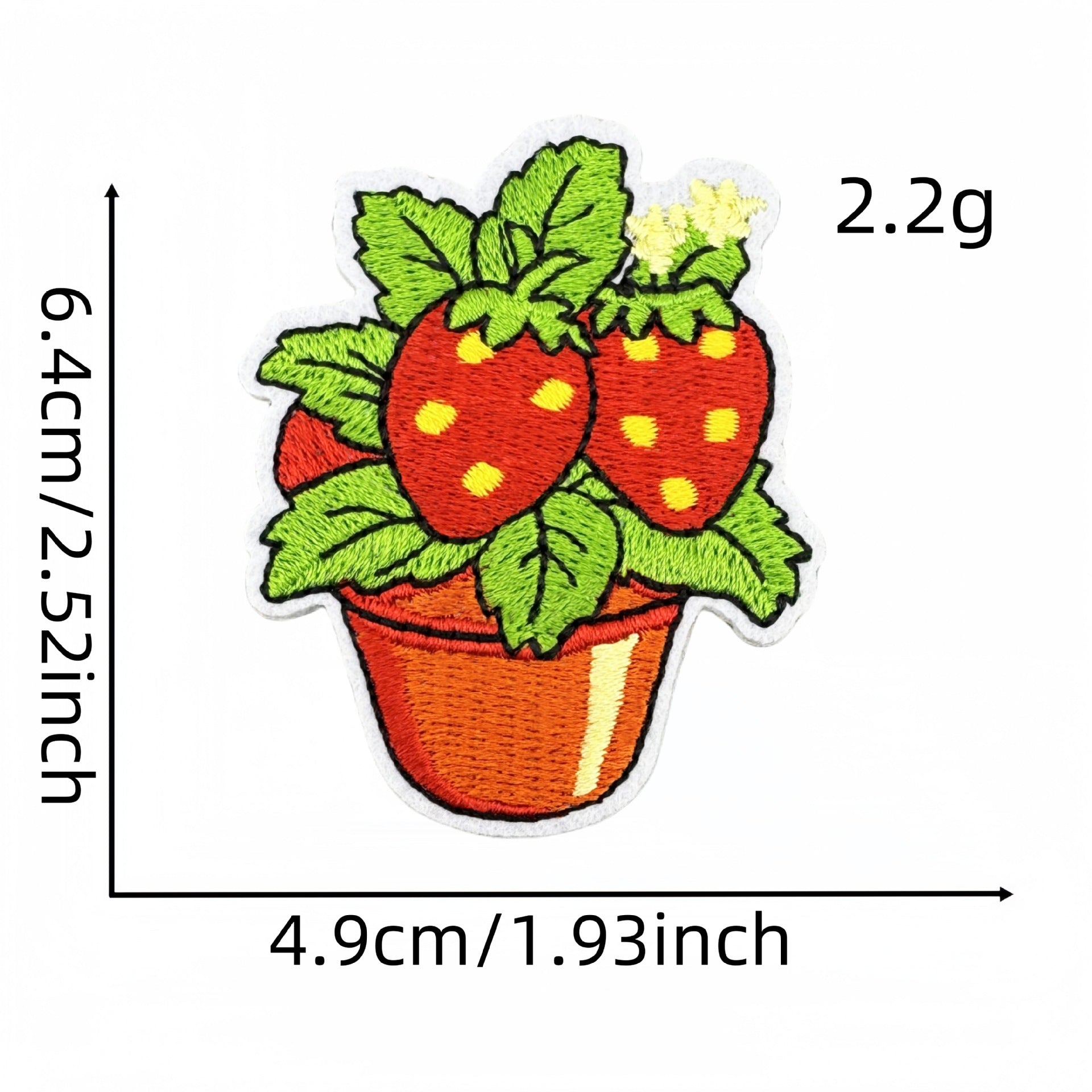 Wholesale Cartoon Strawberry Embroidery Cloth Patch  Embroidery Patch Accessories
