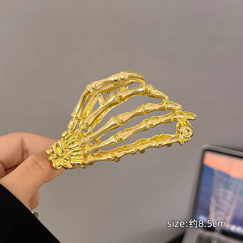 Wholesale Halloween Skull Magic Claw Clip Hair Accessories Metal Spider Large Shark Clip