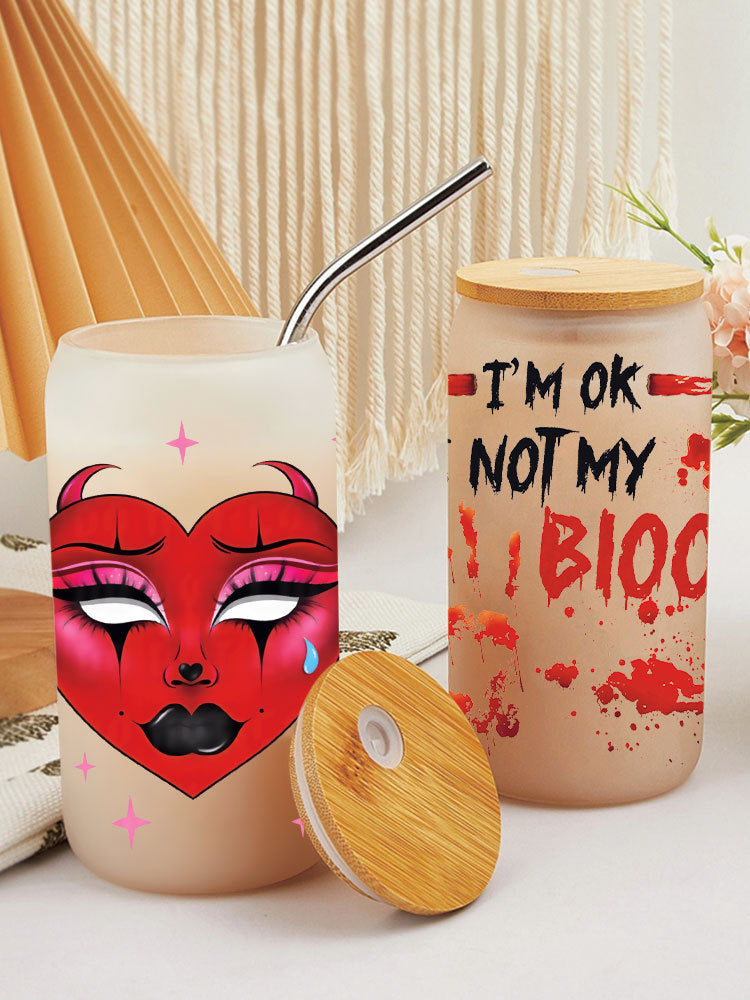 Wholesale Red Horror Series 16oz Cup UV DTF Wraps