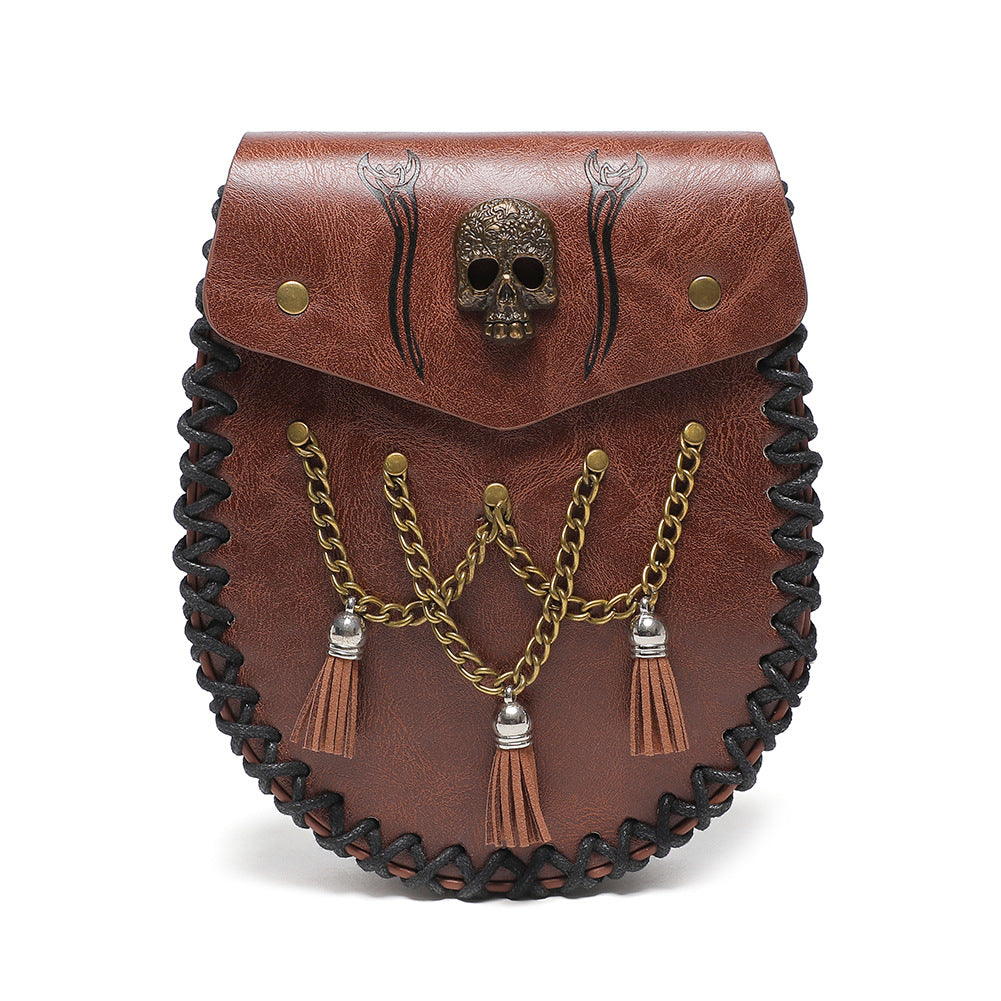 Wholesale PU Viking Style Medieval Knight European and American Retro Embossed Waist Bags