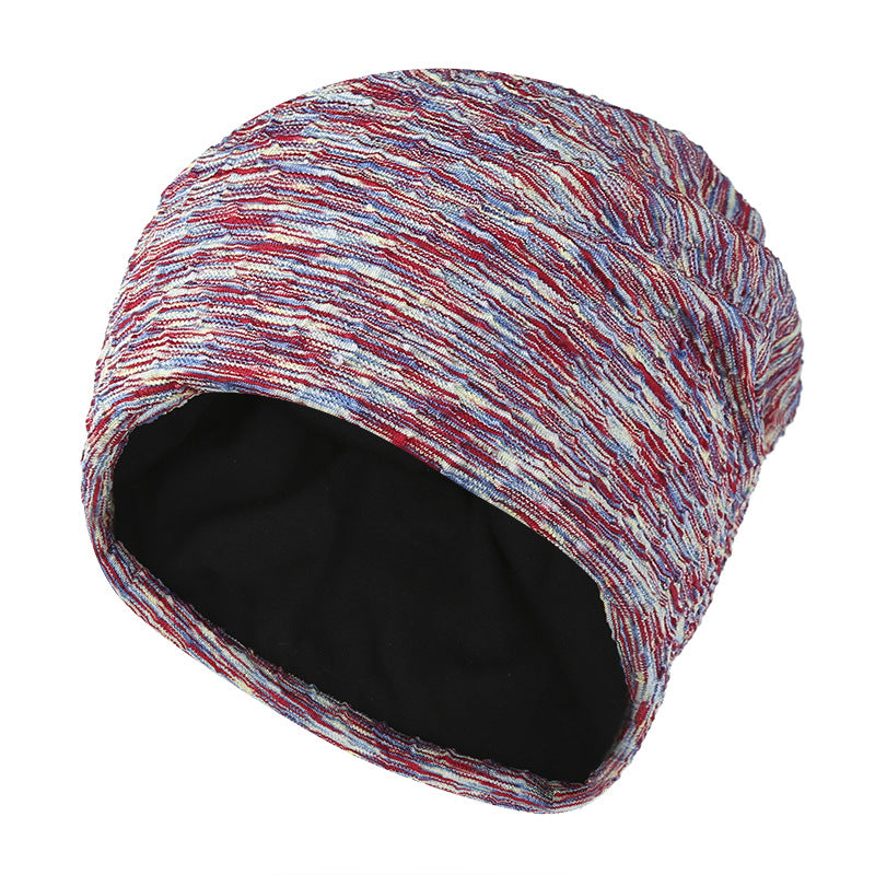 Wholesale Double Layer Thickened Warm Hat Plaid Ear Protection Pullover Hat