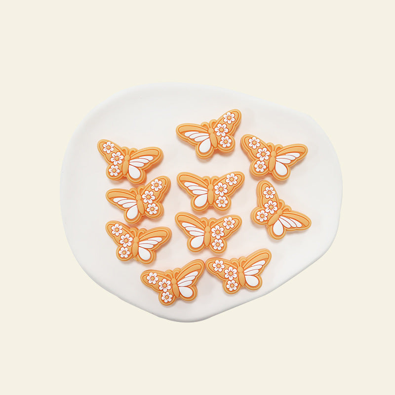 Wholesale 10PCS Cartoon Butterfly Silicone Beads