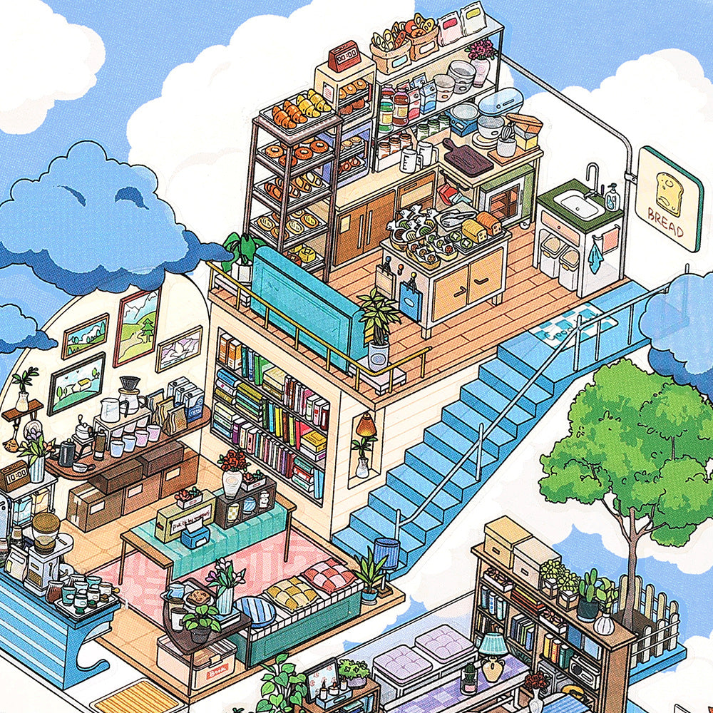 Wholesale 3D Mini Scene Corner Series Cute Landscaping Stickers