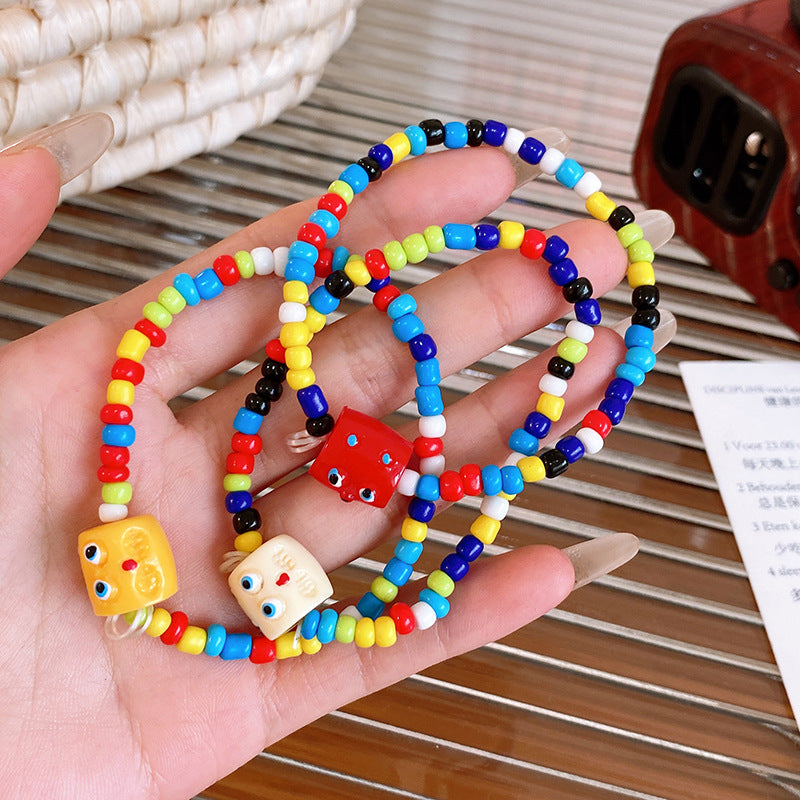 Wholesale Imitation Pearl Funny Little Monster Bracelet