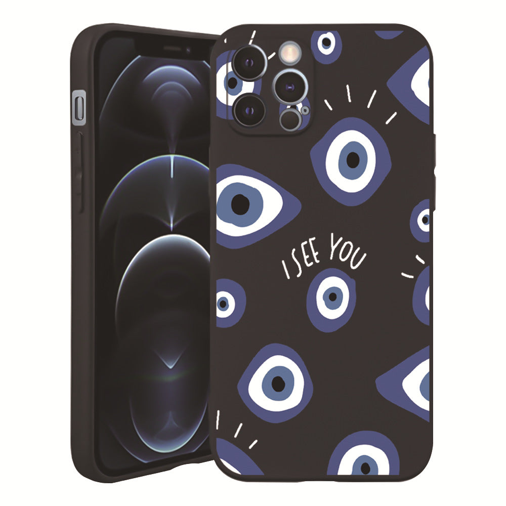 Wholesale TPU Embossed and Painted Devil's Eye Phone Cases