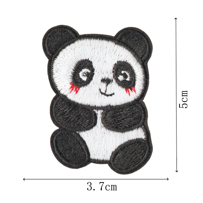 Wholesale Cute cartoon panda embroidery DIY Patches