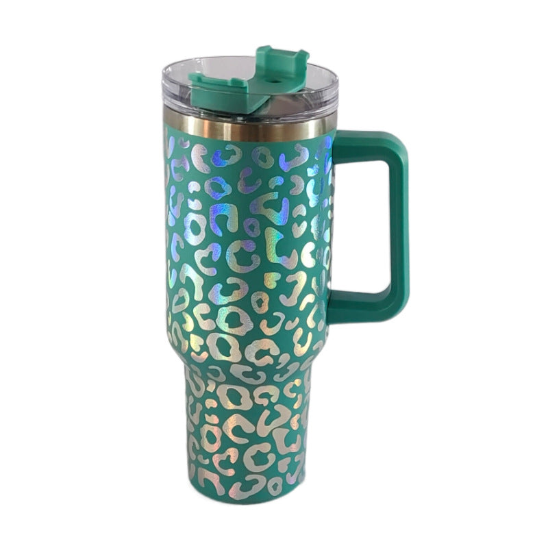 Wholesale 40oz Hot Silver Handle Car Cup Stainless Steel Insulation Ice Cup