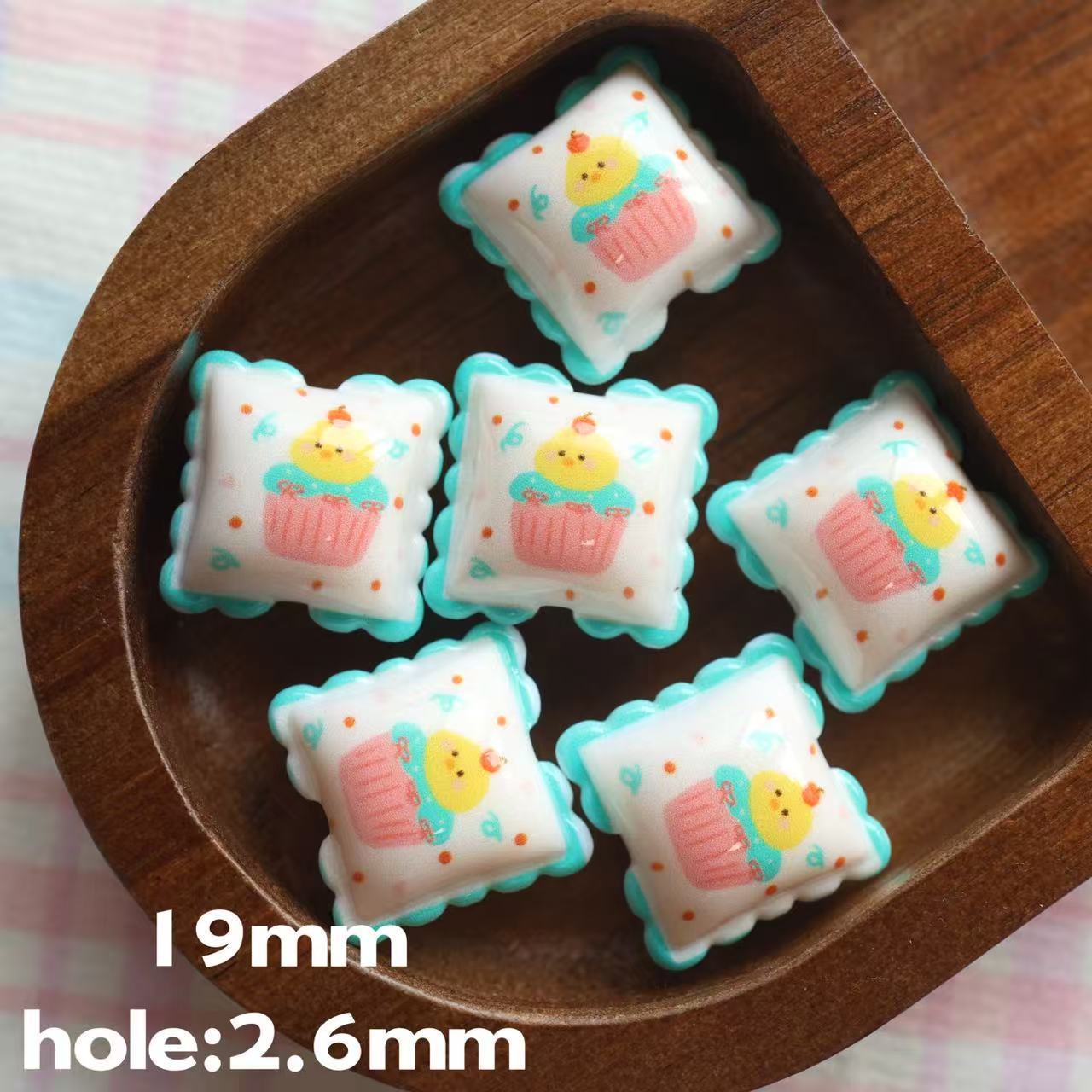 Wholesale 10pcs Double-sided printed cartoon cute style pillow beads