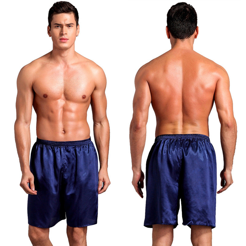 Wholesale Plus Size Glossy Solid Color Men's Pajama Pants