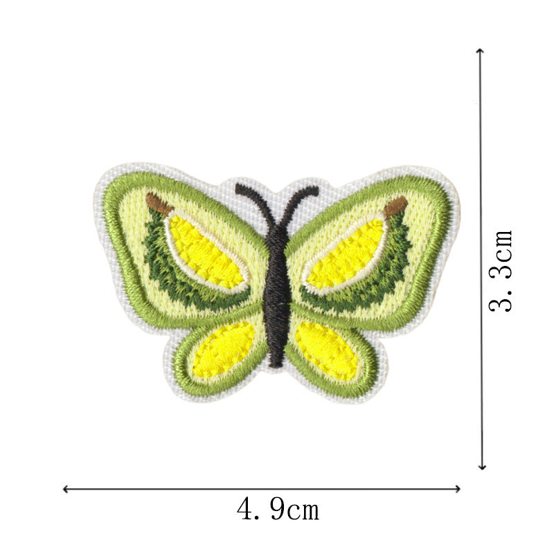 Wholesale Cute Durian Fruit Embroidered Patches 9Pcs Iron On DIY Sewing Applique For Clothes Bags Fashion Accessory