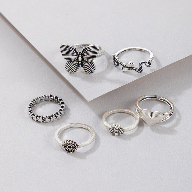 Wholesale Alloy Vintage Ring Set