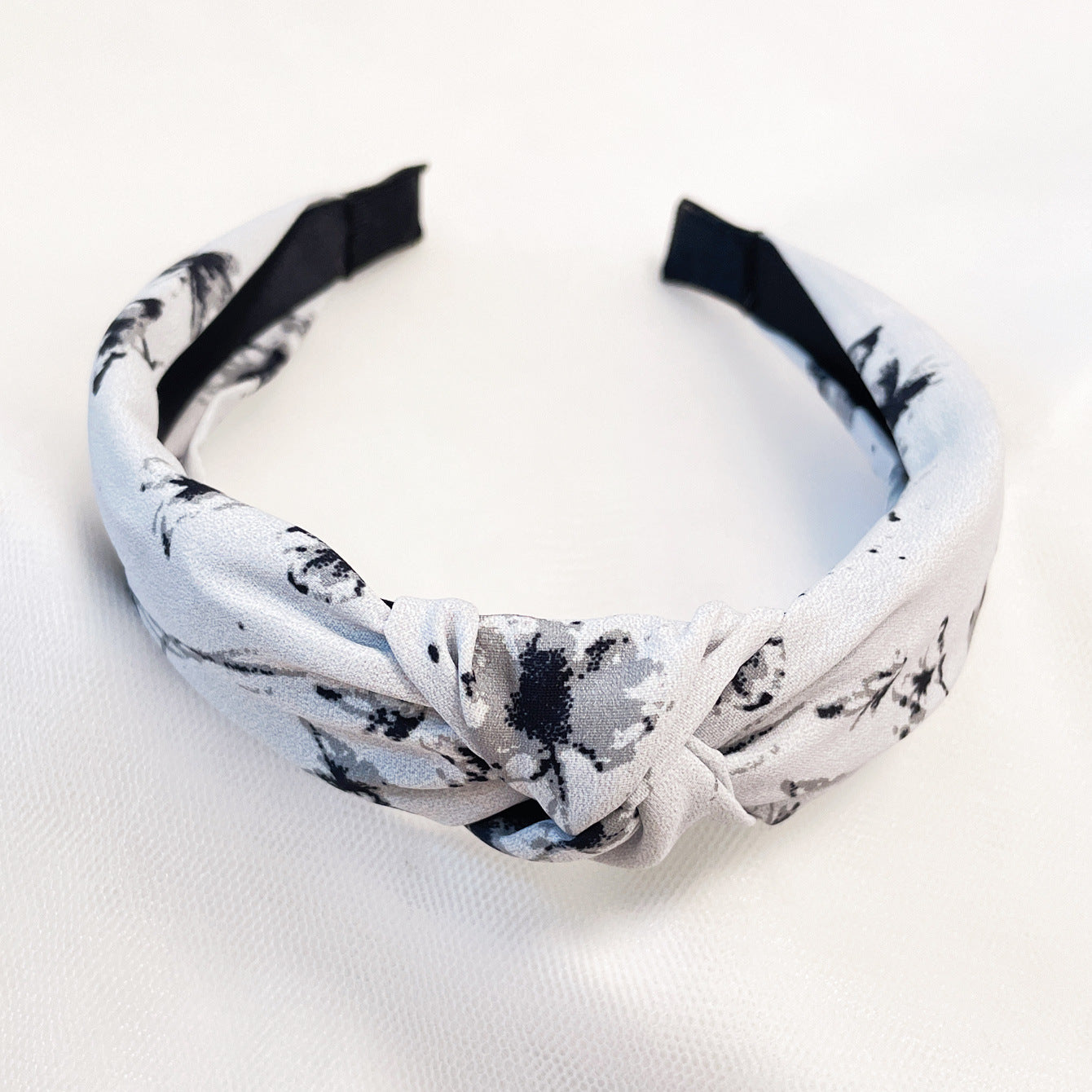 Wholesale Fabric flower cross knot wide edge sweet headband