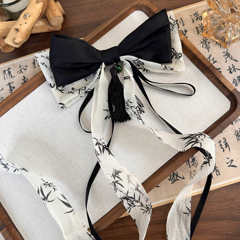 Wholesale Ink Bow Ribbon Grab Clip Spring Clip