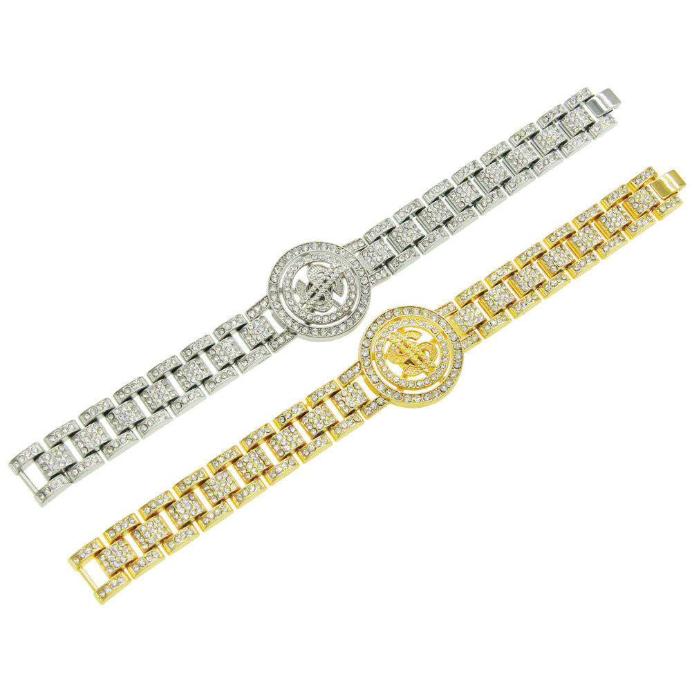 Wholesale Full Diamond Punk Alloy Bracelet