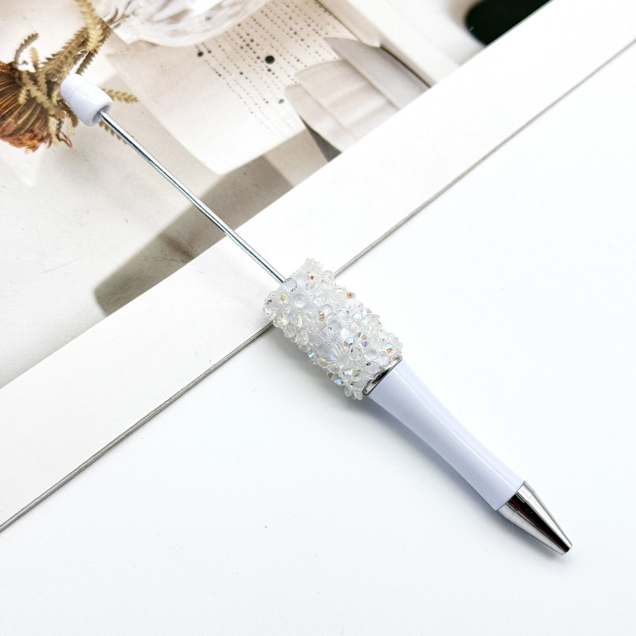 Wholesale DIY Sequin Bead Pen Colorful Resin Ballpoint Pen