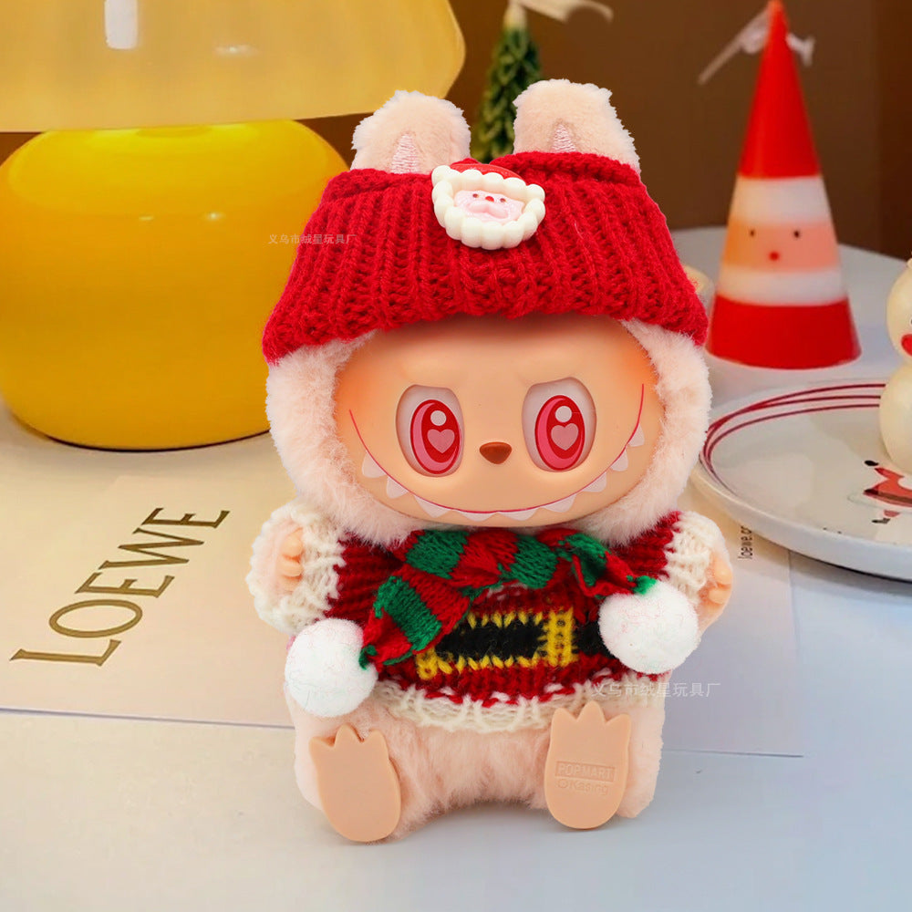 Wholesale 5pcs Christmas doll clothes 17cm keychain clothing set Doll Accessories
