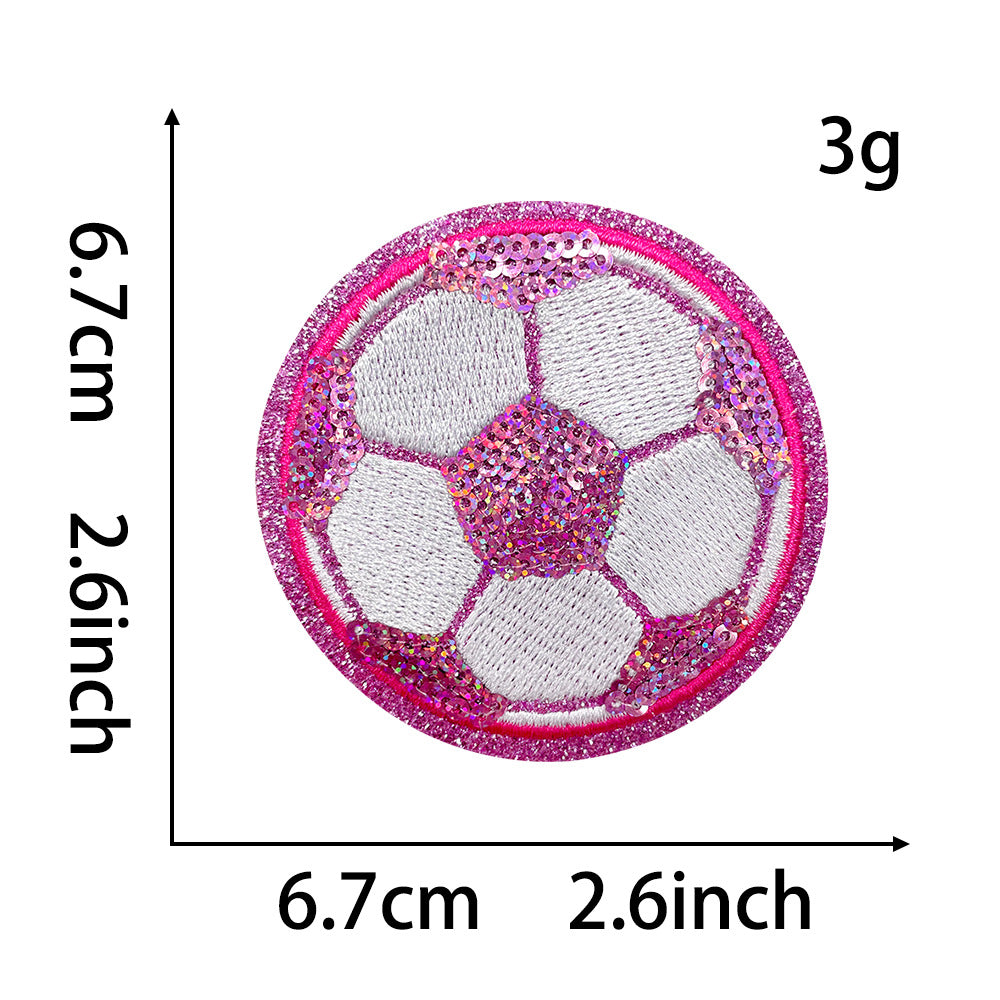 Wholesale Trendy Blue Ball Sequin Embroidered Patch With Bow Iron On Adhesive For Coats DIY Fashion Accessory Gift