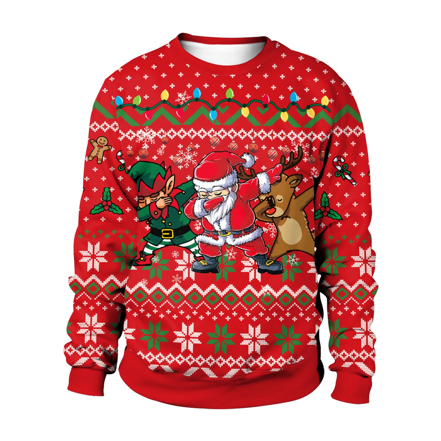 Wholesale Christmas Digital Printed Christmas Crewneck Sweatshirt