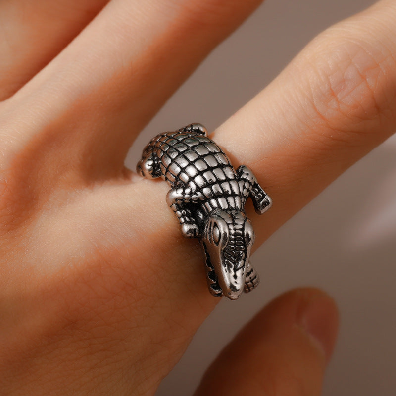 Wholesale Men's Crocodile Open Alloy Ring