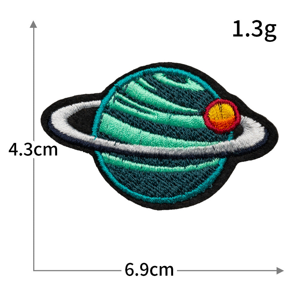 Wholesale Computer embroidery logo universe planet series cloth patch