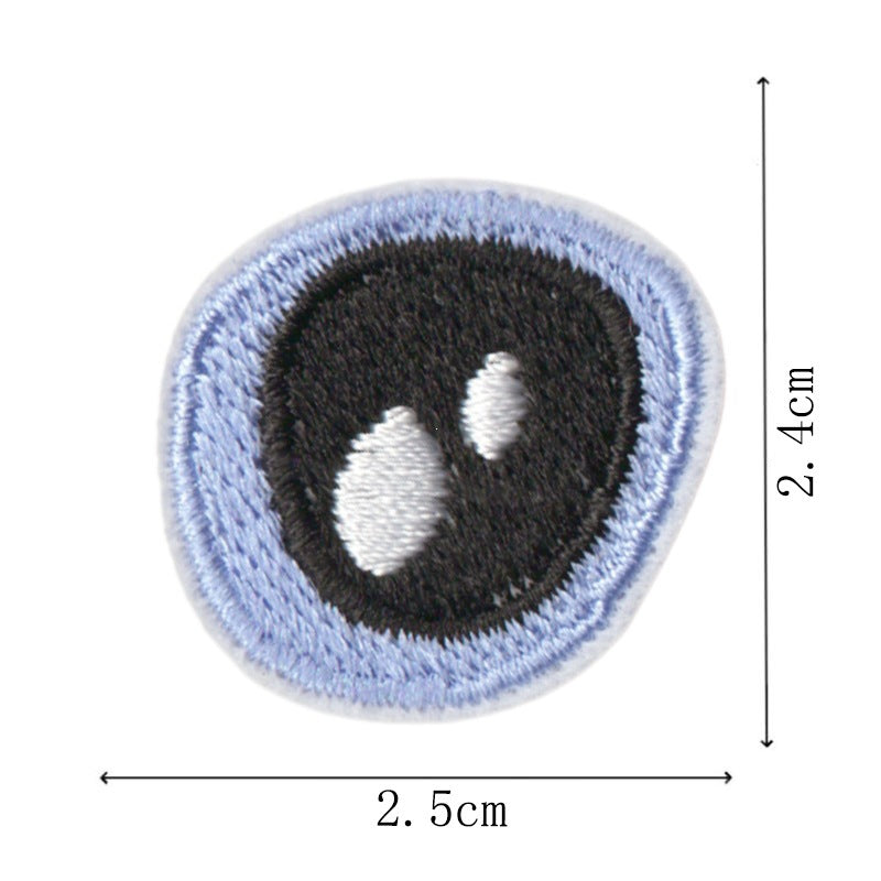 Wholesale Embroidered Cartoon Eye Patches Iron On DIY Decorative Accent For Towels Clothing Craft Supply
