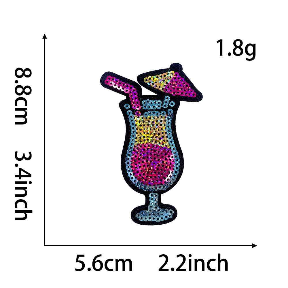 Wholesale Trendy Hawaiian Surf Truck Multicolor Sequin Embroidered Patch Iron On Back DIY Resale Accessory