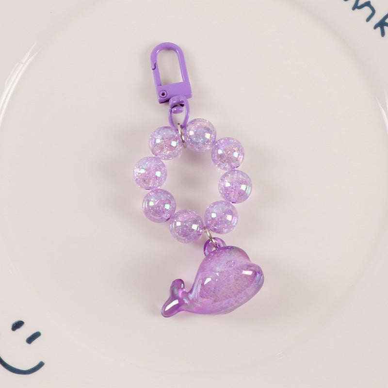 Wholesale Resin Whale Beads Keychain