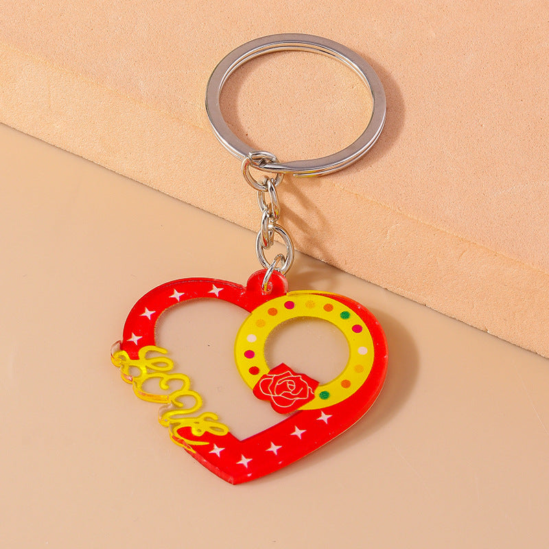 Wholesale Valentine's Day LOVE Butterfly Plastic Keychain