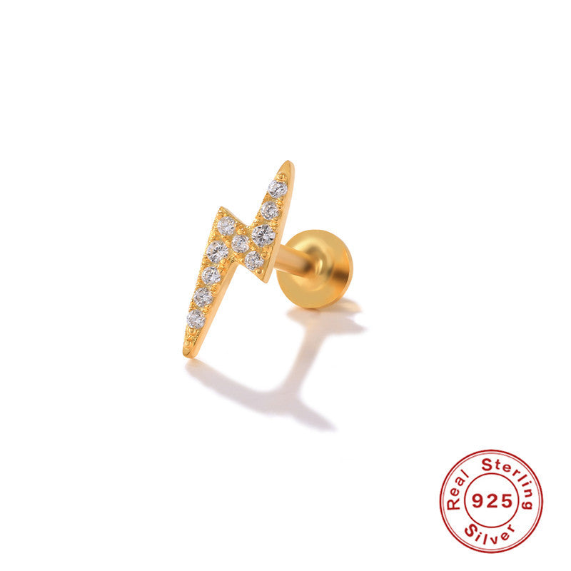 Wholesale S925 Sterling Silver Piercing Inner Thread Ear Piercing Ear Bone Nails